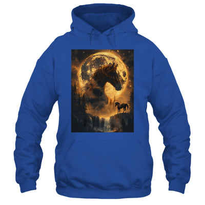 Mystical Retro Majestic Horse Spirit Animal Moon Nature Shirt & Hoodie | teecentury