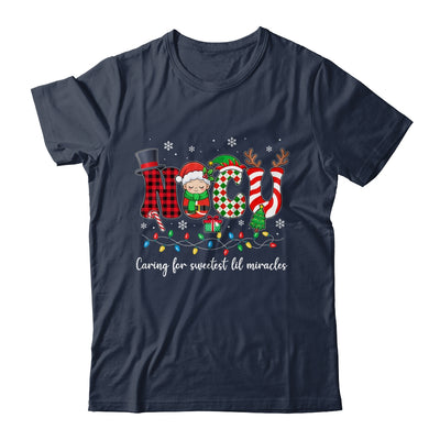 NICU Caring For Sweetest Lil Miracles Christmas Nurse Shirt & Sweatshirt | teecentury