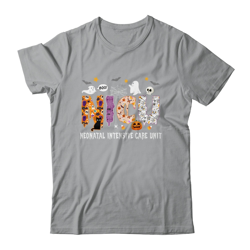 NICU Nurse Halloween Spooky Ghose Neonatal Intensive Care Shirt & Hoodie | teecentury
