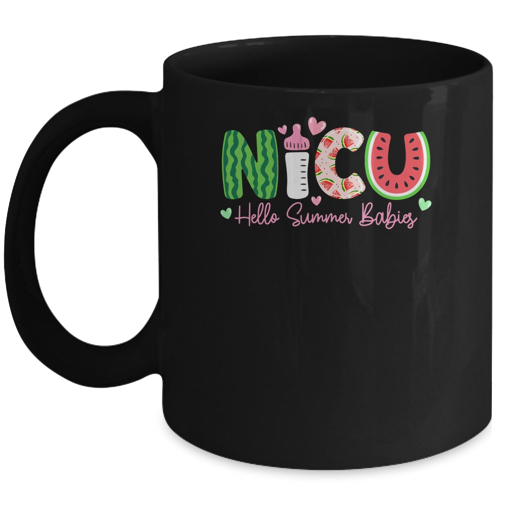 NICU Nurse Hello Summer Watermelon Funny Nursing Girls Women Mug | teecentury