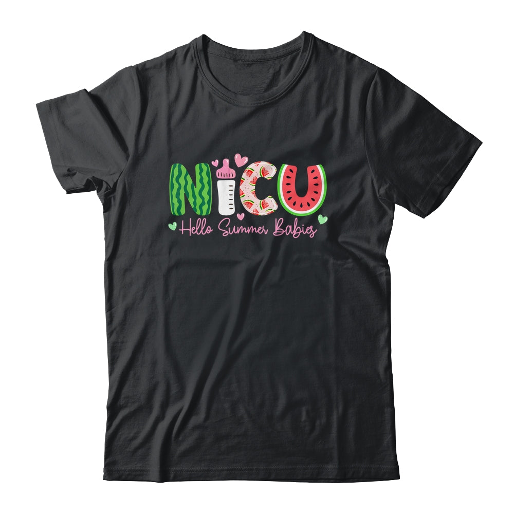NICU Nurse Hello Summer Watermelon Funny Nursing Girls Women Shirt & Tank Top | teecentury