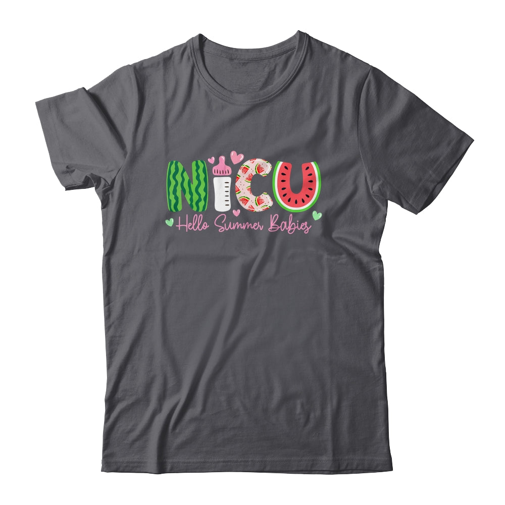 NICU Nurse Hello Summer Watermelon Funny Nursing Girls Women Shirt & Tank Top | teecentury