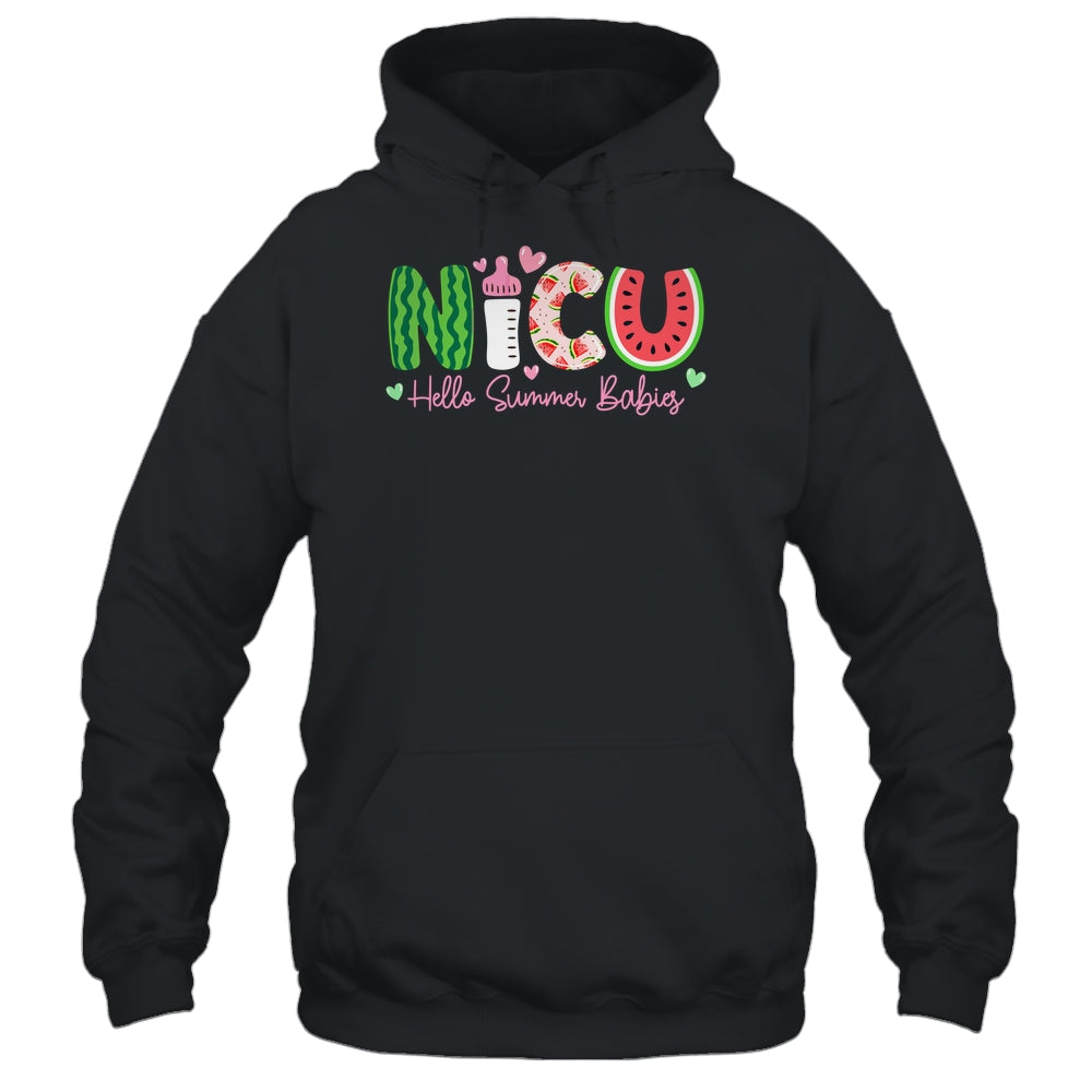 NICU Nurse Hello Summer Watermelon Funny Nursing Girls Women Shirt & Tank Top | teecentury