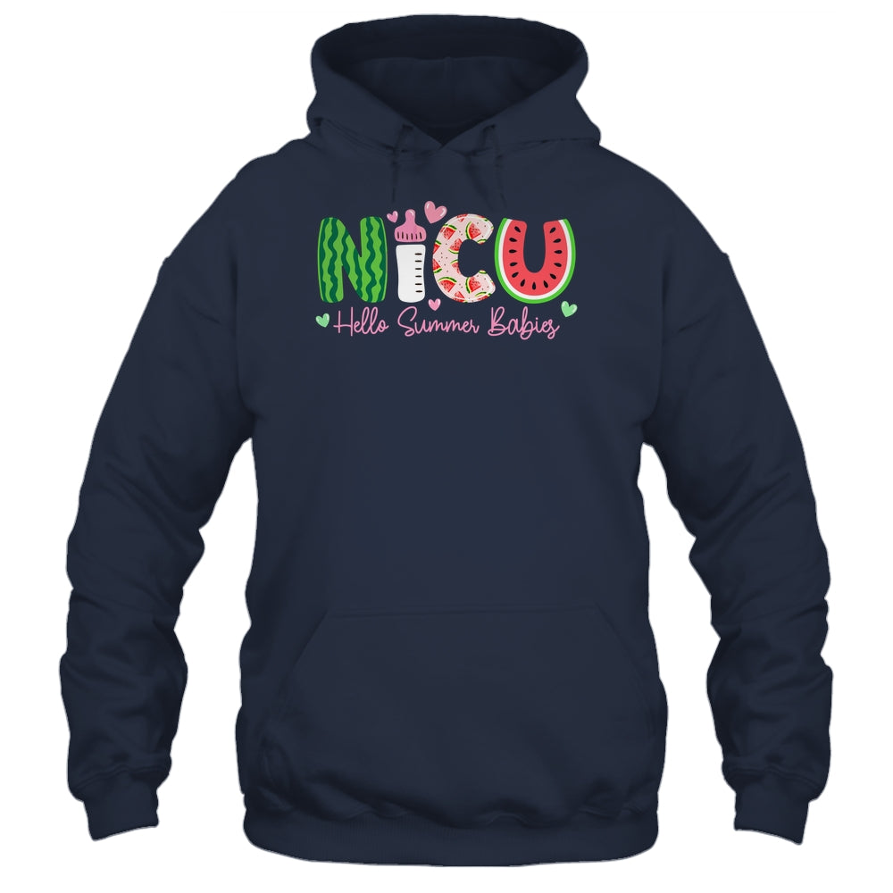 NICU Nurse Hello Summer Watermelon Funny Nursing Girls Women Shirt & Tank Top | teecentury