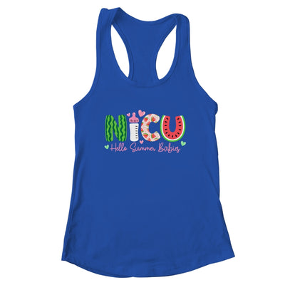 NICU Nurse Hello Summer Watermelon Funny Nursing Girls Women Shirt & Tank Top | teecentury