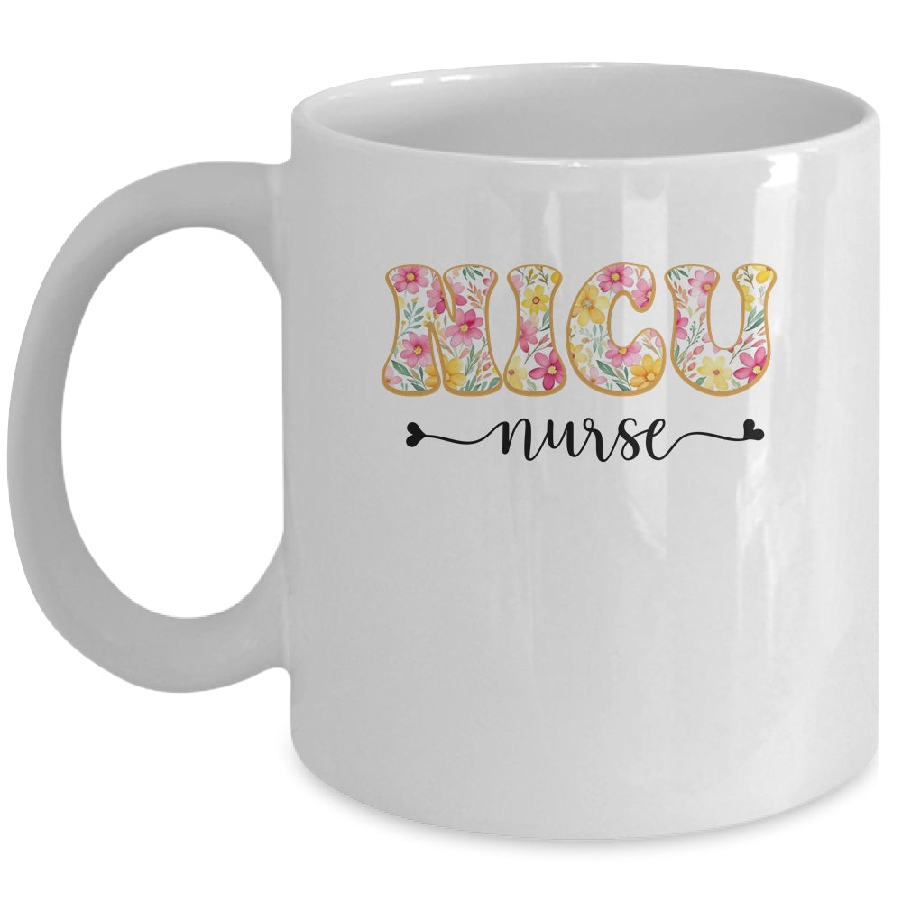 NICU Nurse Neonatal Intensive Care Unit Nurse Floral Mug | teecentury