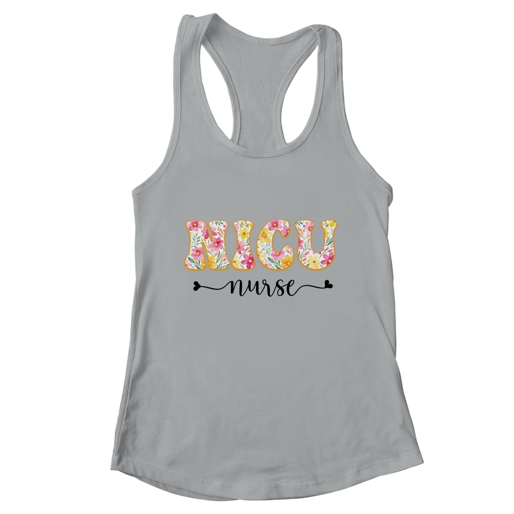 NICU Nurse Neonatal Intensive Care Unit Nurse Floral Shirt & Tank Top | teecentury