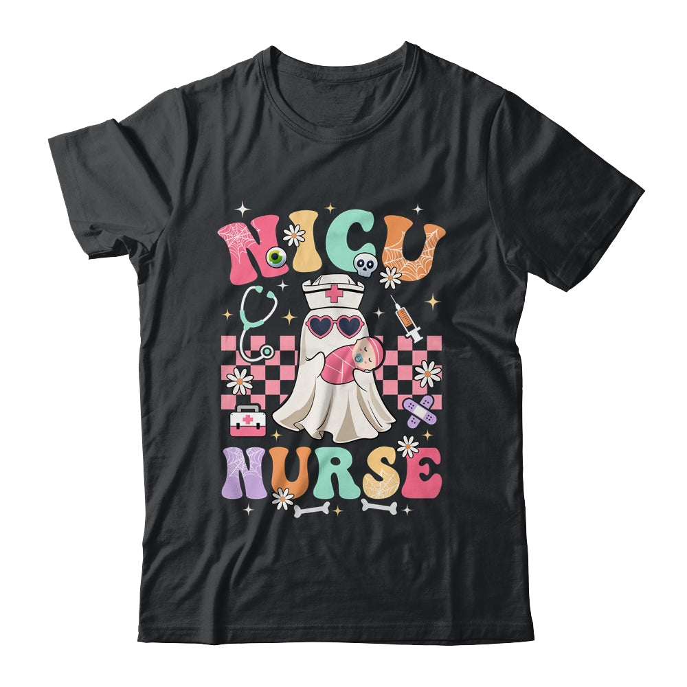 NICU Nurse Spooky Ghost Halloween Cute Nursing Costume Shirt & Hoodie | teecentury