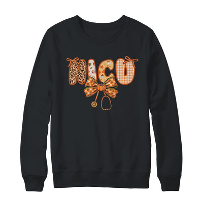 NICU Nurse Stethoscope Coquette Bow Autumn Fall Nursing RN Shirt & Sweatshirt | teecentury