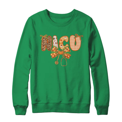 NICU Nurse Stethoscope Coquette Bow Autumn Fall Nursing RN Shirt & Sweatshirt | teecentury