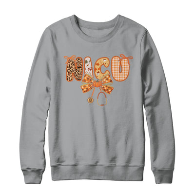 NICU Nurse Stethoscope Coquette Bow Autumn Fall Nursing RN Shirt & Sweatshirt | teecentury