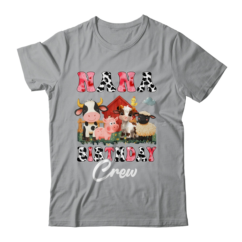 Nana Birthday Crew Farm Cow Birthday Boy Girl Family Shirt & Hoodie | teecentury