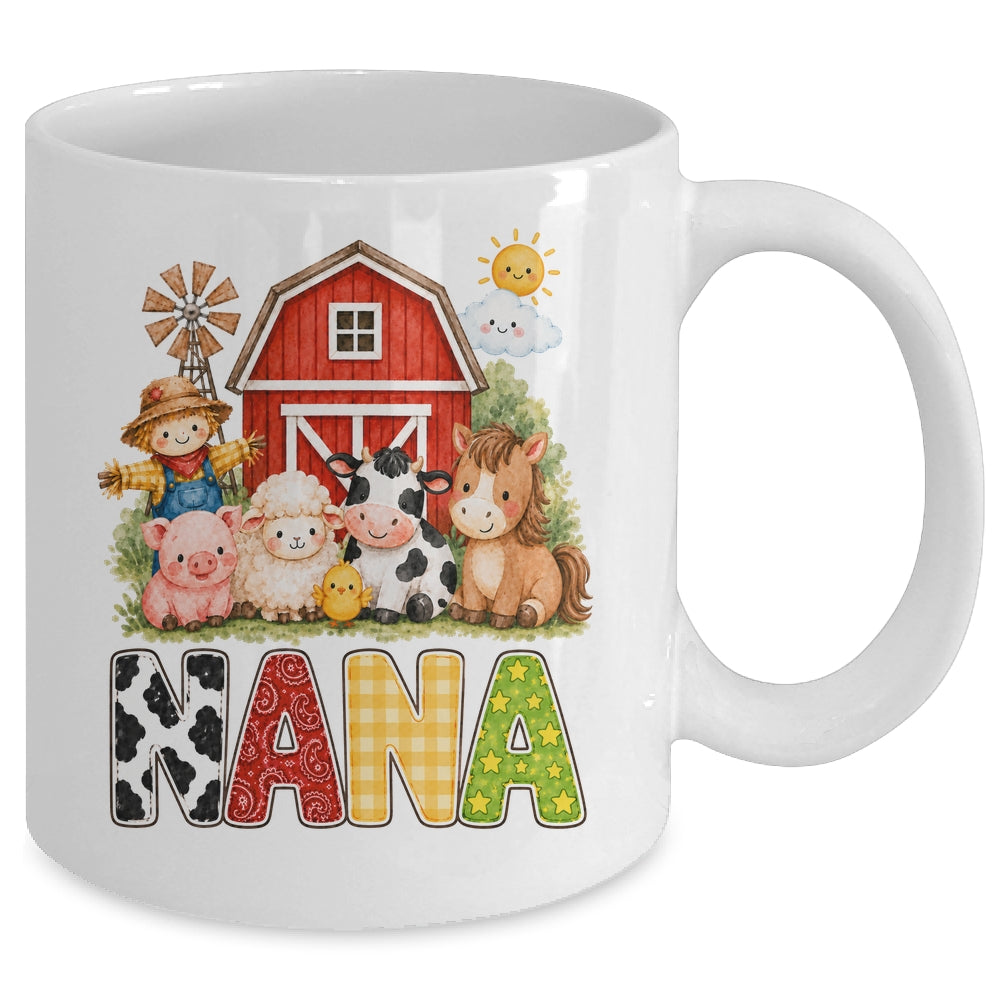 Nana Farm Cow 1St Birthday Girl Boy Matching Family Mug | teecentury