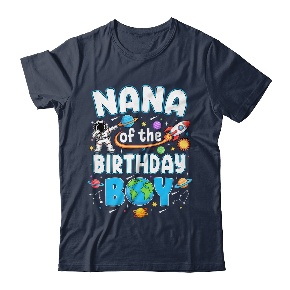 Nana Of The Birthday Boy Astronaut Family Space Planets Shirt & Hoodie | teecentury