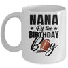 Nana Of The Birthday Boy Football 1st Birthday Party Mug | teecentury