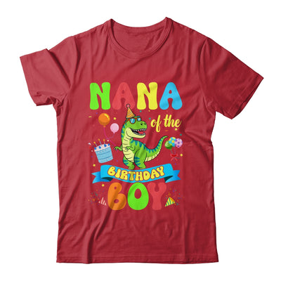 Nana Of The Birthday Boy TRex Dinosaur Birthday Family Shirt & Hoodie | teecentury