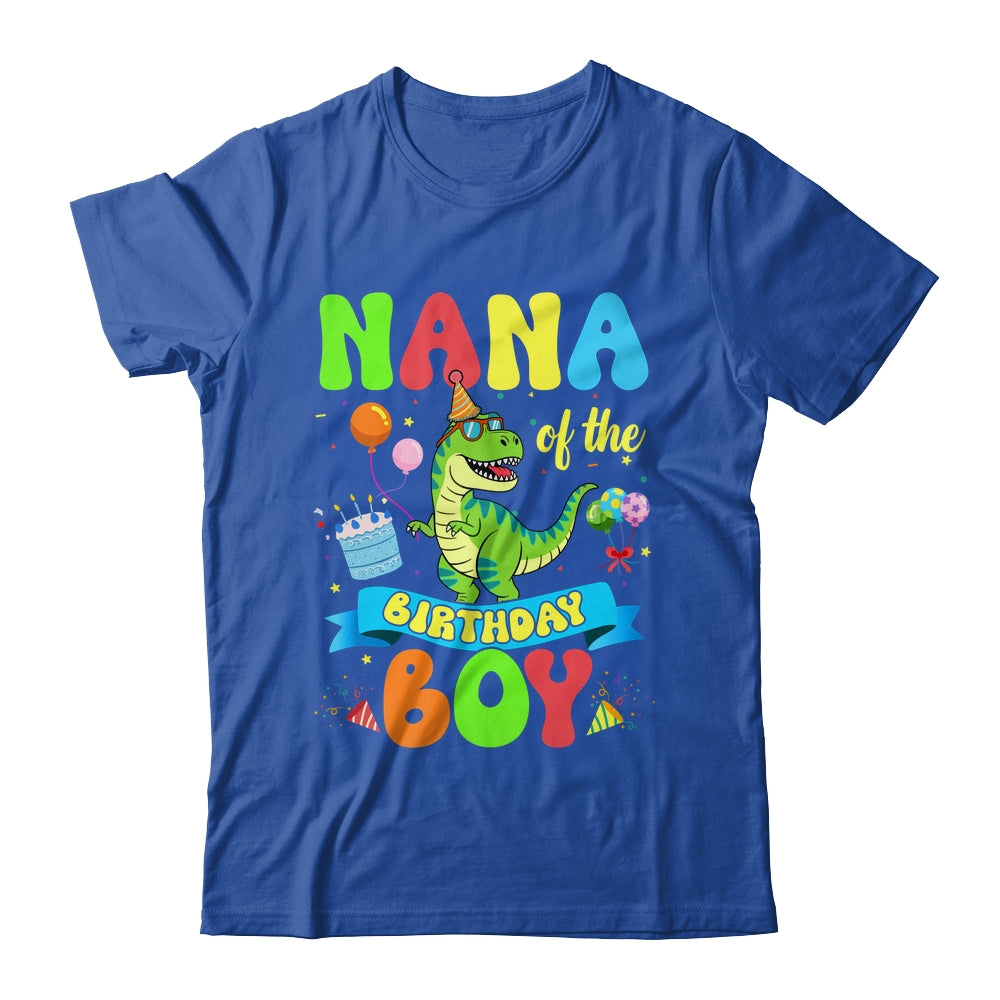 Nana Of The Birthday Boy TRex Dinosaur Birthday Family Shirt & Hoodie | teecentury
