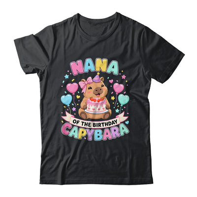 Nana Of The Birthday Capybara Birthday Girl Family Shirt & Hoodie | teecentury