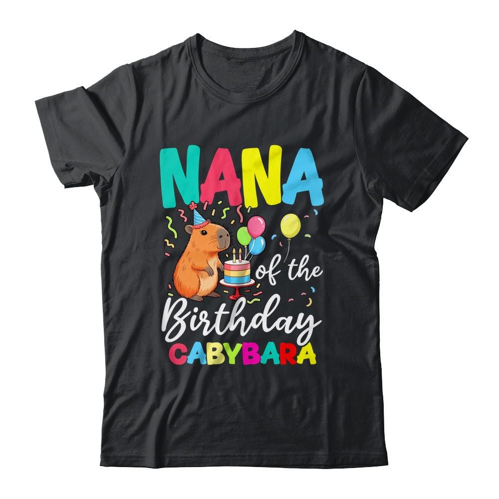 Nana Of The Birthday Capybara Girl Bday Party Family Shirt & Hoodie | teecentury