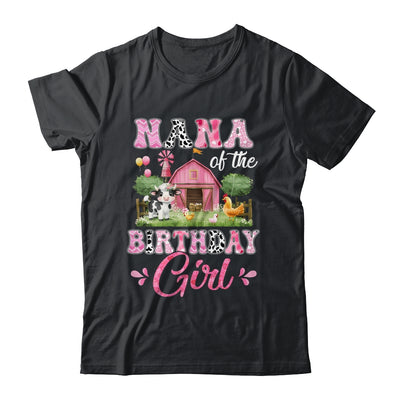 Nana Of The Birthday Girl 1st Birthday Cow Farm Family Shirt & Hoodie | teecentury
