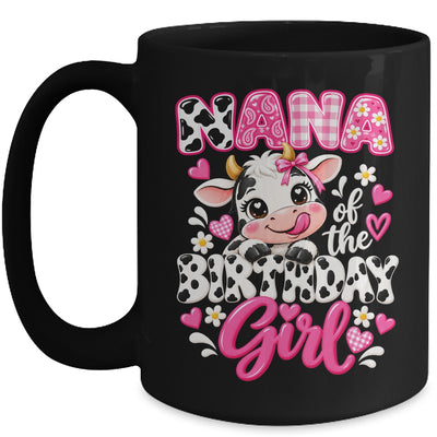 Nana Of The Birthday Girl Cow 1St Birthday Family Farm Mug | teecentury