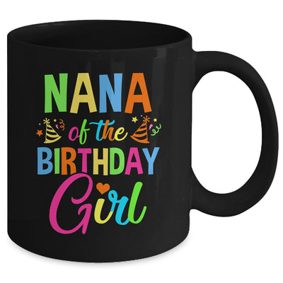 Nana Of The Birthday Girl Glows Retro 80's Party Family Mug | teecentury