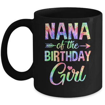 Nana Of The Birthday Girl Tie Dye 1st Birthday Girl Family Mug | teecentury