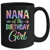 Nana Of The Birthday Girl Tie Dye 1st Birthday Girl Family Mug | teecentury