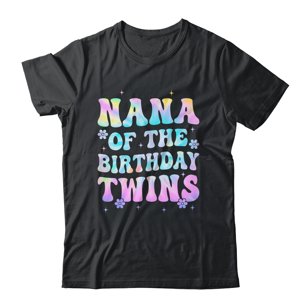 Nana Of The Birthday Twins Girls Kids Party Retro Bday Shirt & Hoodie | teecentury