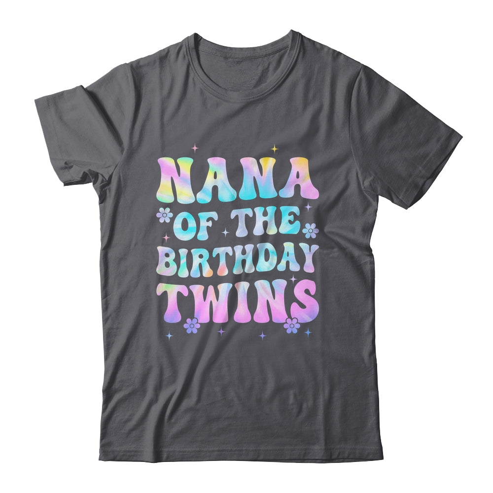 Nana Of The Birthday Twins Girls Kids Party Retro Bday Shirt & Hoodie | teecentury