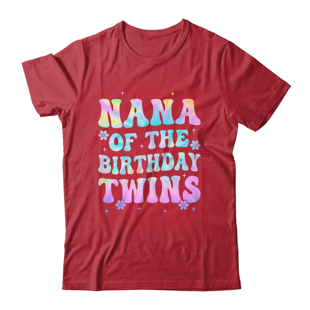 Nana Of The Birthday Twins Girls Kids Party Retro Bday Shirt & Hoodie | teecentury