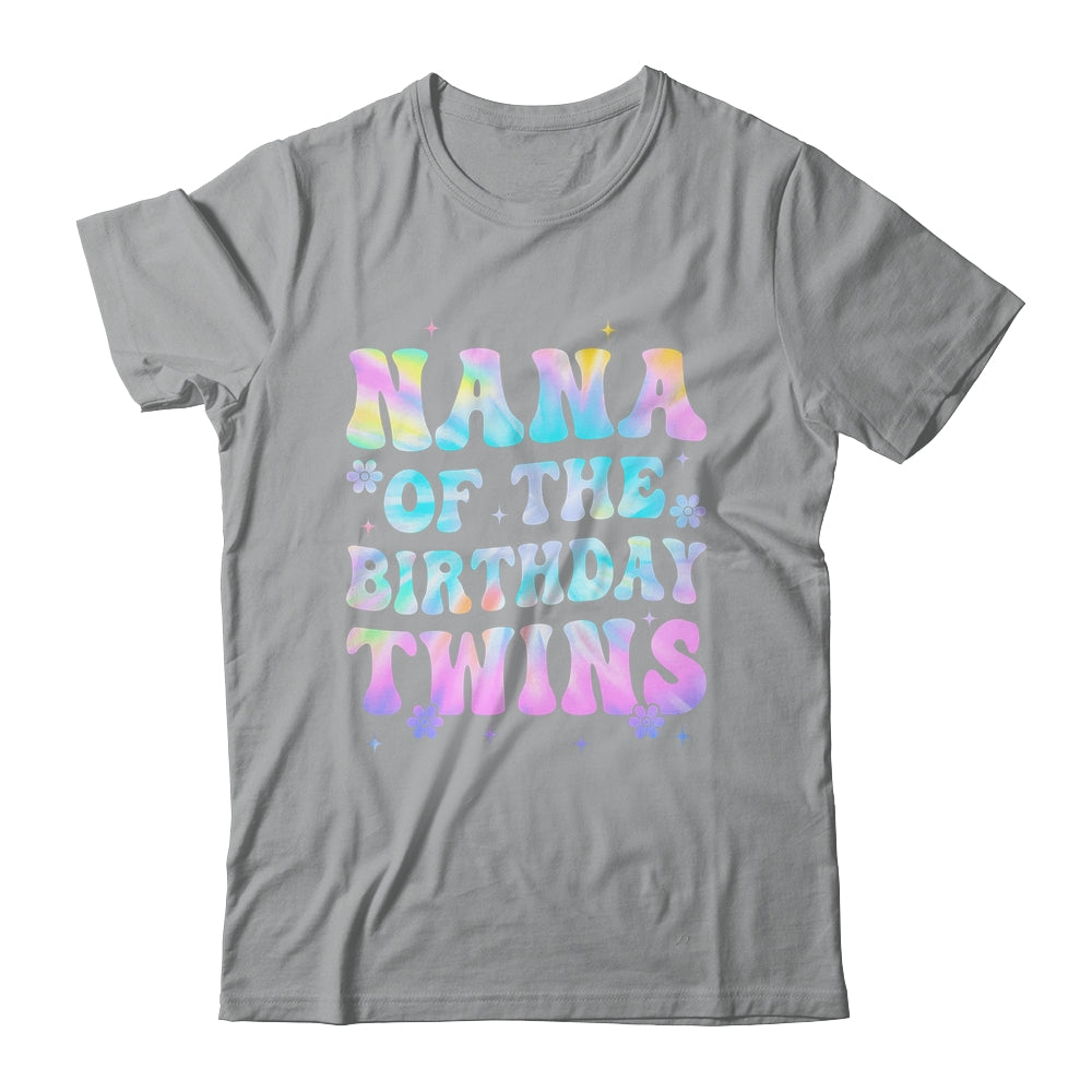 Nana Of The Birthday Twins Girls Kids Party Retro Bday Shirt & Hoodie | teecentury