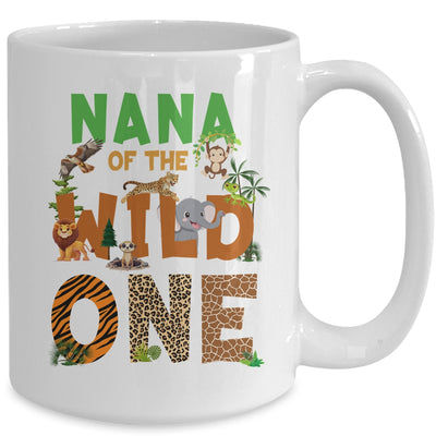 Nana Of The Birthday Wild One Safari Birthday Boy Family Mug | teecentury