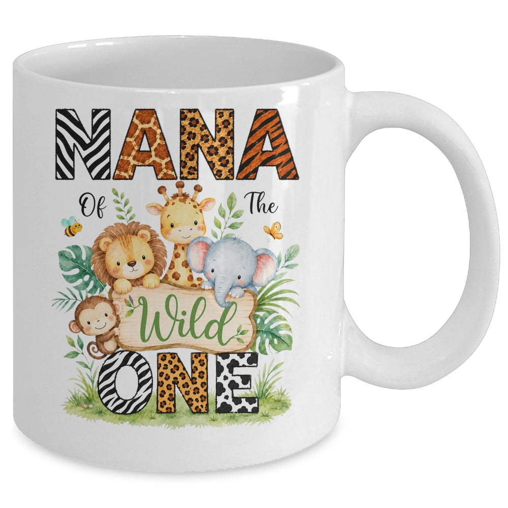 Nana Of The Wild One First Birthday Boy Jungle Safari Mug | teecentury