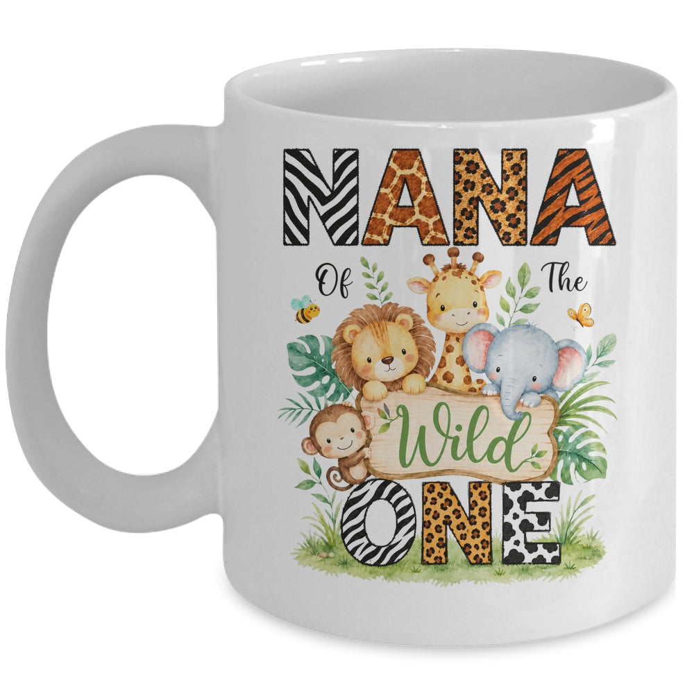 Nana Of The Wild One First Birthday Boy Jungle Safari Mug | teecentury