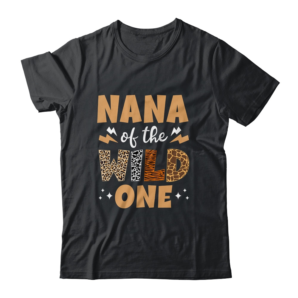 Nana Of Wild One Jungle 1st Birthday Party Leopard Shirt & Hoodie | teecentury