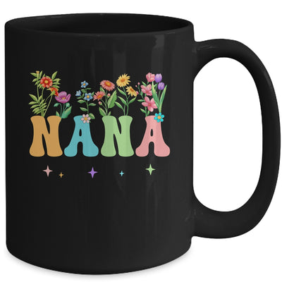 Nana Women Wildflower Floral Design Nana Mothers Day Mug | teecentury