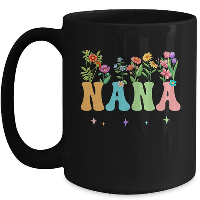 Nana Women Wildflower Floral Design Nana Mothers Day Mug | teecentury