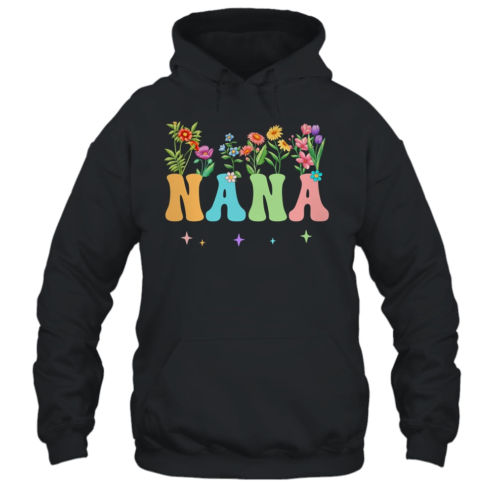 Nana Women Wildflower Floral Design Nana Mothers Day Shirt & Tank Top | teecentury