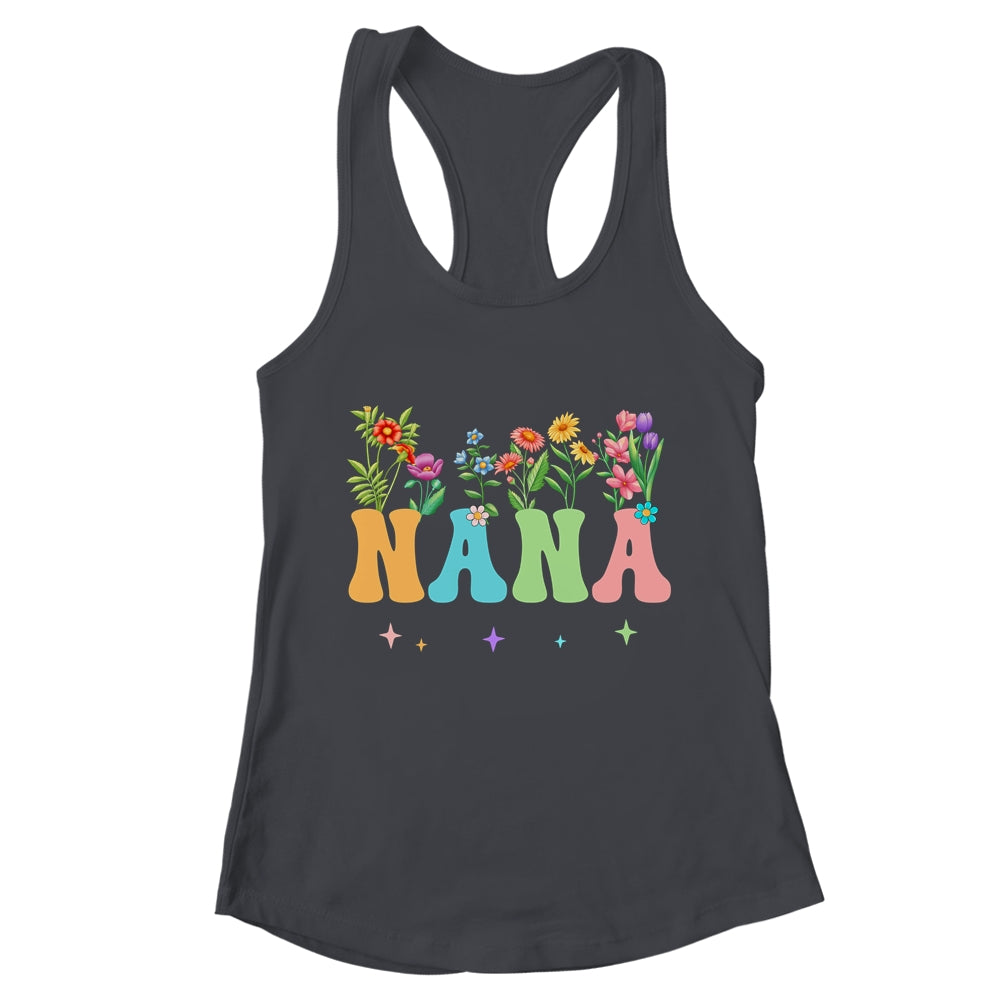 Nana Women Wildflower Floral Design Nana Mothers Day Shirt & Tank Top | teecentury