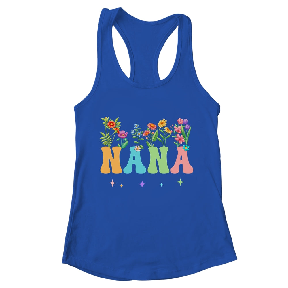 Nana Women Wildflower Floral Design Nana Mothers Day Shirt & Tank Top | teecentury