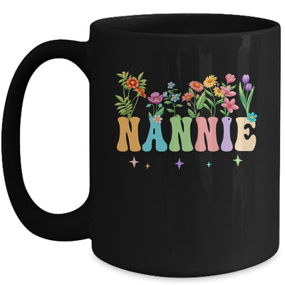 Nannie Women Wildflower Floral Design Nannie Mothers Day Mug | teecentury