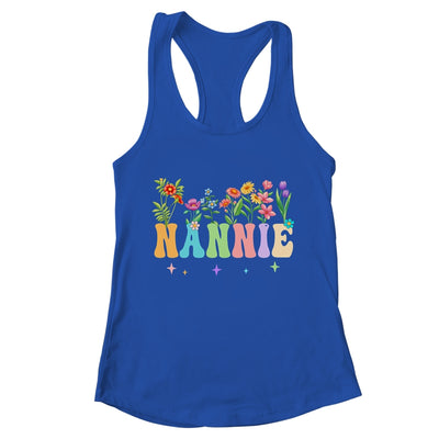 Nannie Women Wildflower Floral Design Nannie Mothers Day Shirt & Tank Top | teecentury