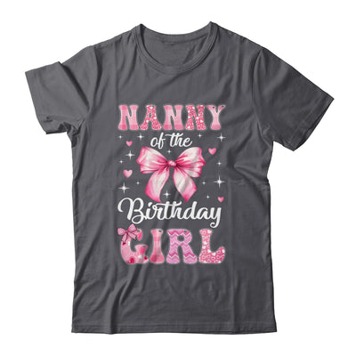 Nanny Of Birthday Girl Coquette Bow Matching Family Shirt & Hoodie | teecentury
