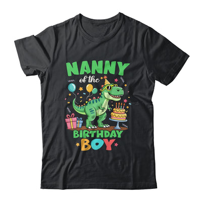 Nanny Of The Birthday Boy T Rex Dinosaur Family Party Shirt & Hoodie | teecentury