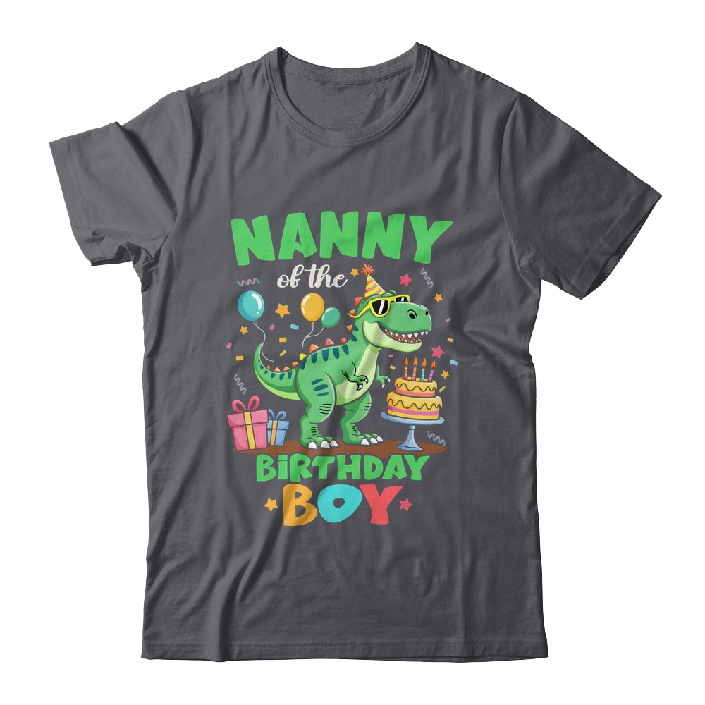 Nanny Of The Birthday Boy T Rex Dinosaur Family Party Shirt & Hoodie | teecentury