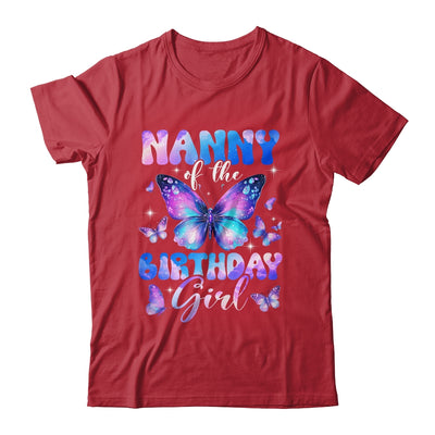 Nanny Of The Birthday Girl Butterfly Family Matching Shirt & Hoodie | teecentury
