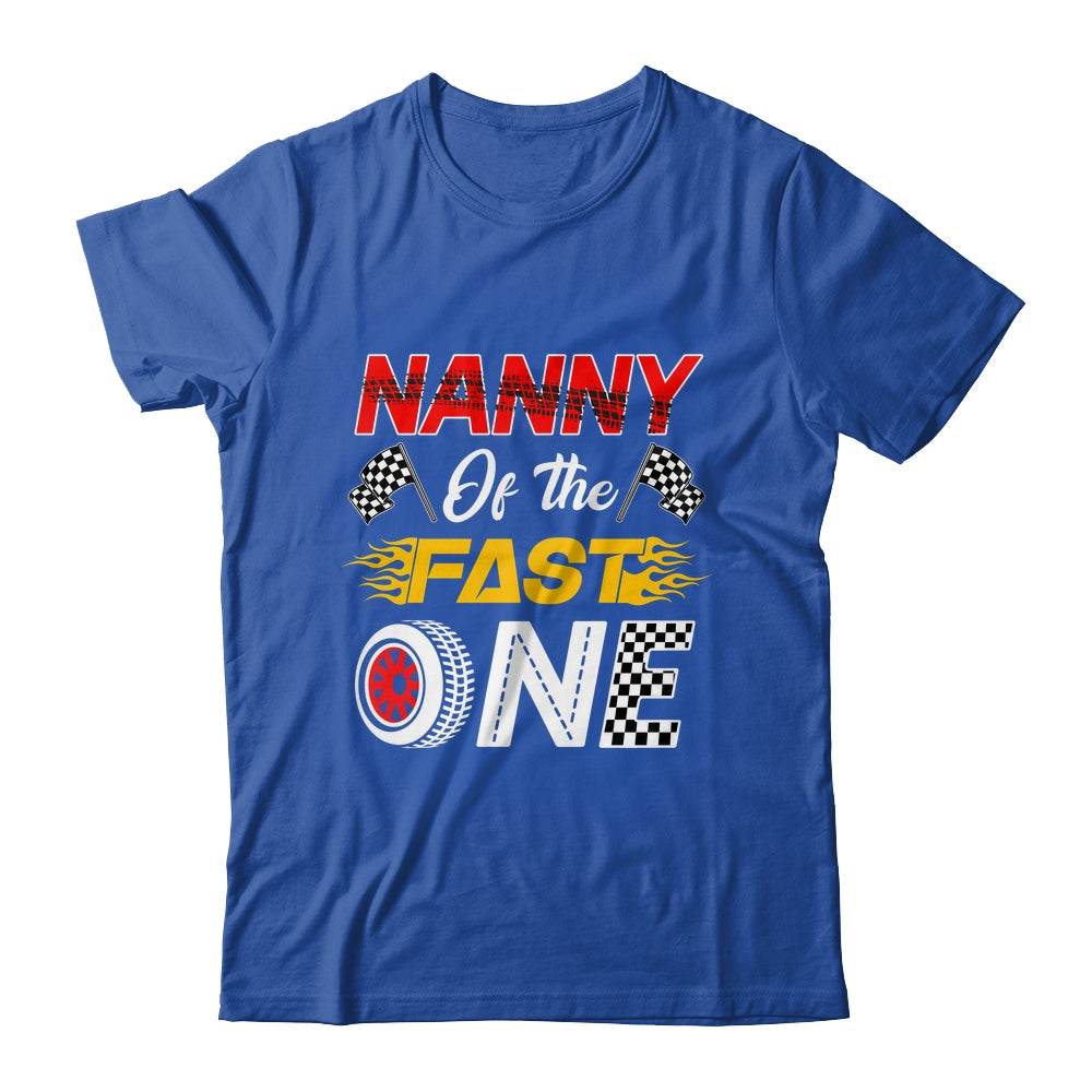 Nanny Of The Fast One 1st Birthday Race Car Family Shirt & Hoodie | teecentury