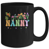 Nanny Women Wildflower Floral Design Nanny Mothers Day Mug | teecentury