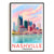 Nashville Travel Print Poster City Tennessee Souvenir Wall Art Landscape Painting Picture Suitable For Home Room Living Room Bedroom Aesthetic Decor Unframed | teecentury